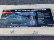 2024 20ft X 30ft Metal Garage Carport Shed