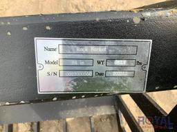 2023 84in Rock Bucket Skid Steer Attachment