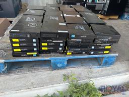 Pallet of Mini Desktop Computers With Power Cords