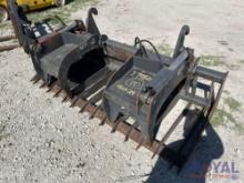 Backhoe Root Rake Attachment