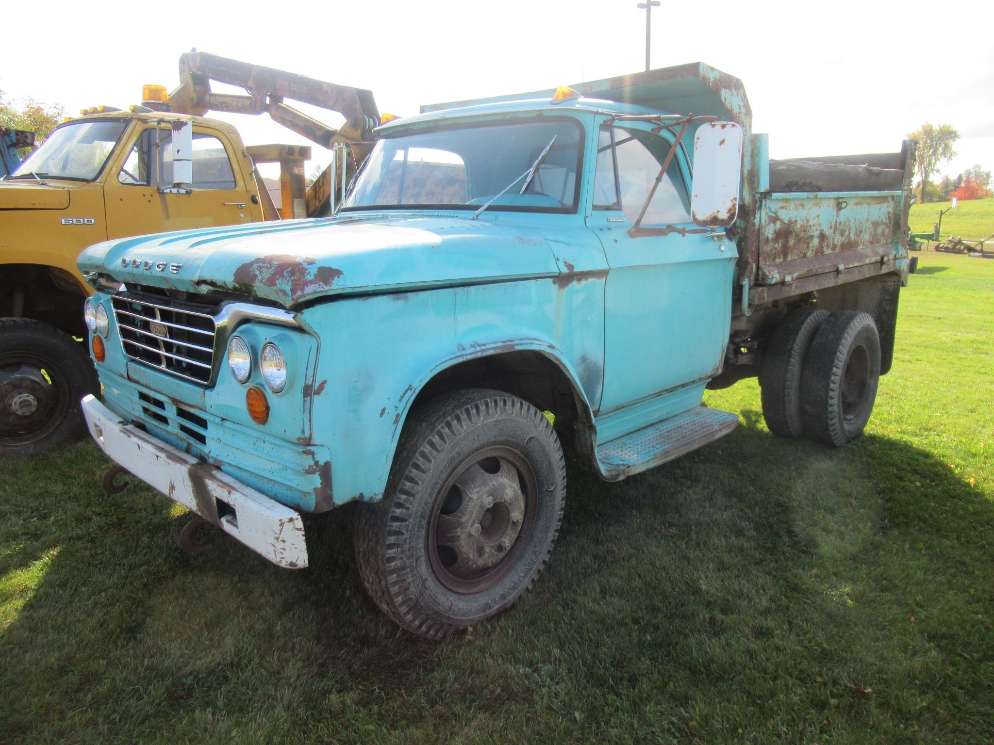 1966 Dodge D500 Dump Truck with 318 Gas, 4 Speed, 2 Speed Rear End.