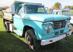1966 Dodge D500 Dump Truck with 318 Gas, 4 Speed, 2 Speed Rear End.