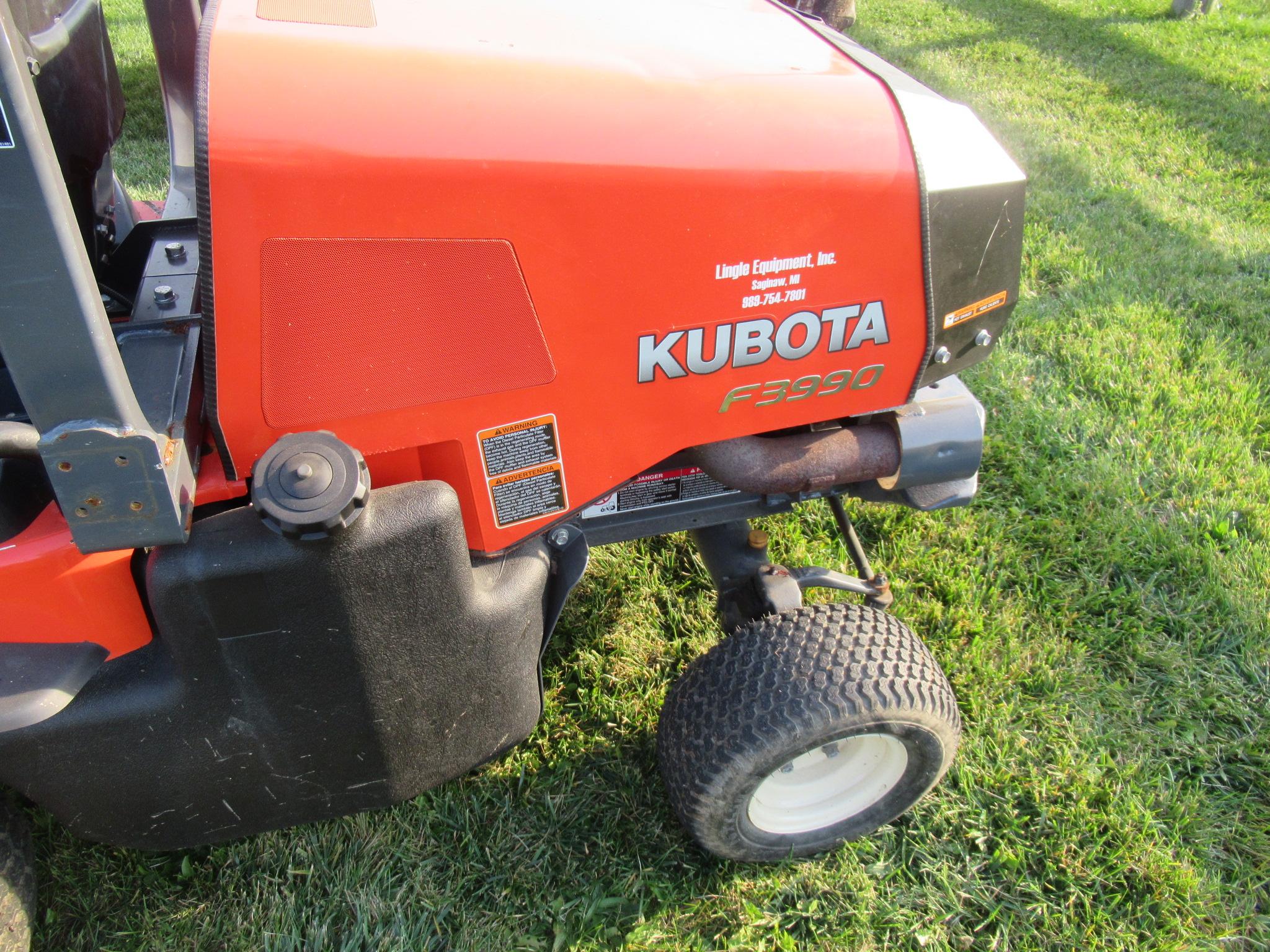 2015 Kubota F3990 Diesel 4x4 Mower with 635 Hours.