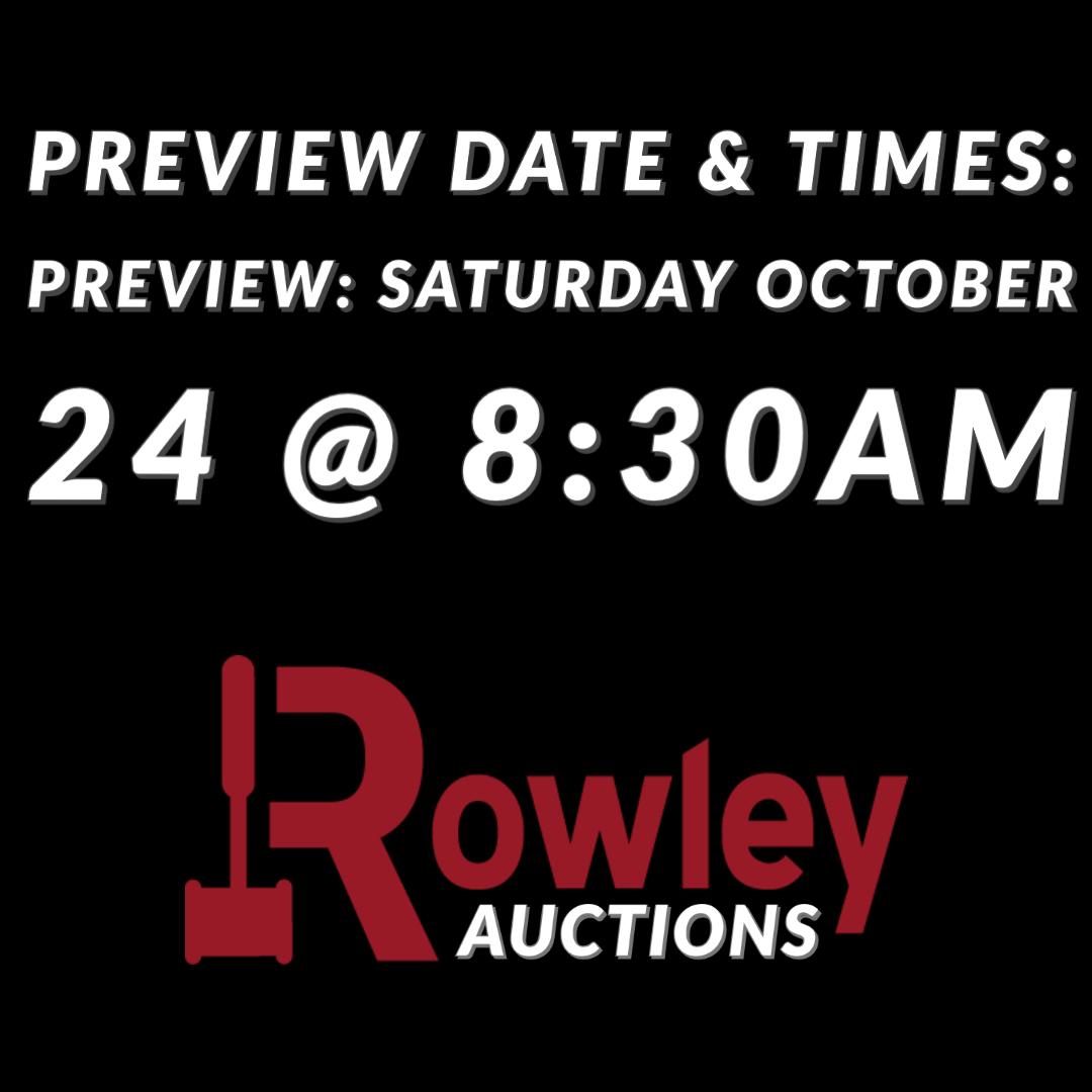 Preview Date & Times: Preview: Saturday October 24 @ 8:30AM