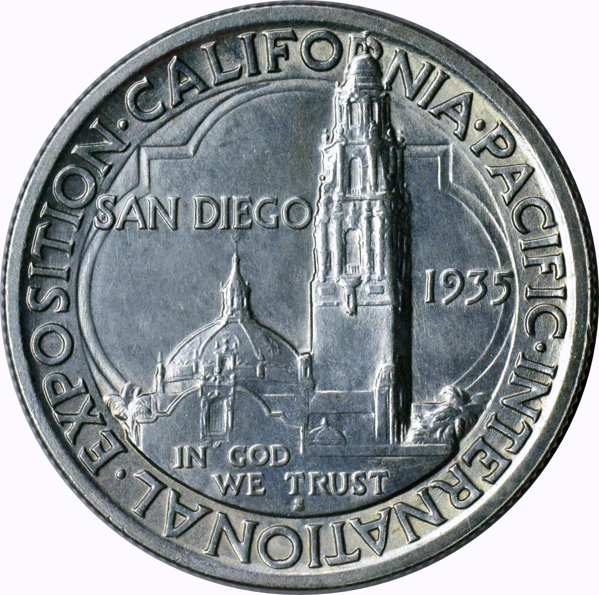 1935 SAN DIEGO COMMEMORATIVE HALF DOLLAR