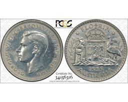 AUSTRALIA - 1939(m) FLORIN - PCGS AU DETAILS