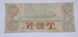 1859 $10 STATE BANK, SOUTH CAROLINA NOTE