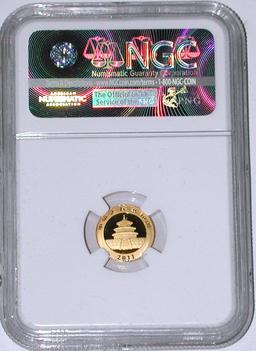 2011 CHINA 20 YUAN GOLD PANDA - NGC MS69