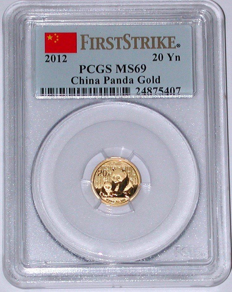 2012 CHINA 20 YUAN GOLD PANDA - PCGS MS69 FIRST STRIKE