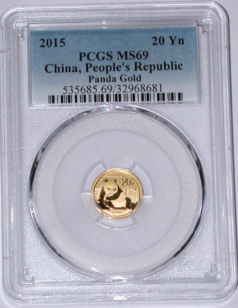 2015 CHINA 20 YUAN GOLD PANDA - PCGS MS69