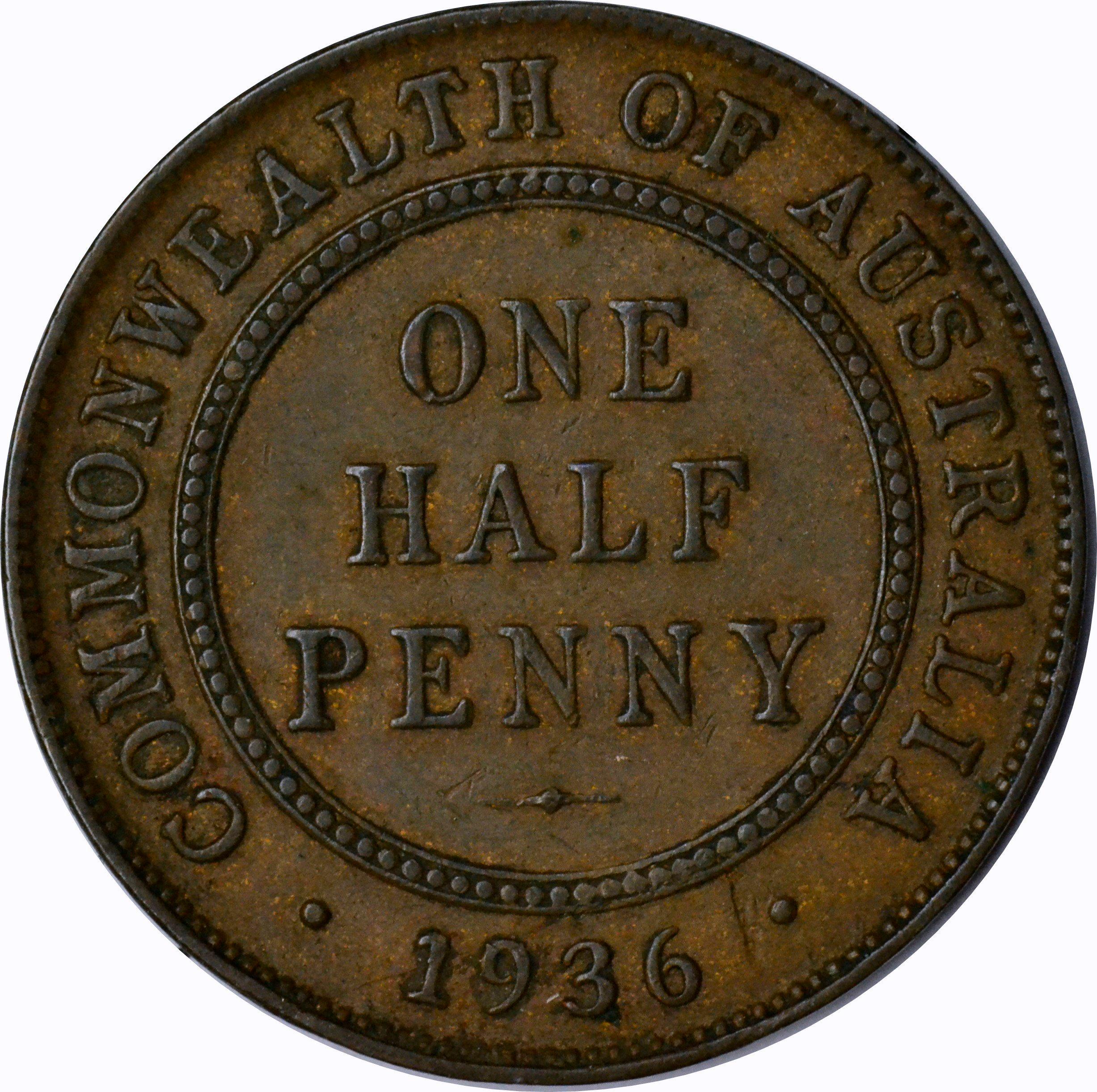 AUSTRALIA - 1936 HALFPENNY