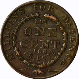 1863 CIVIL WAR PATRIOTIC TOKEN - MILLIONS FOR DEFENCE