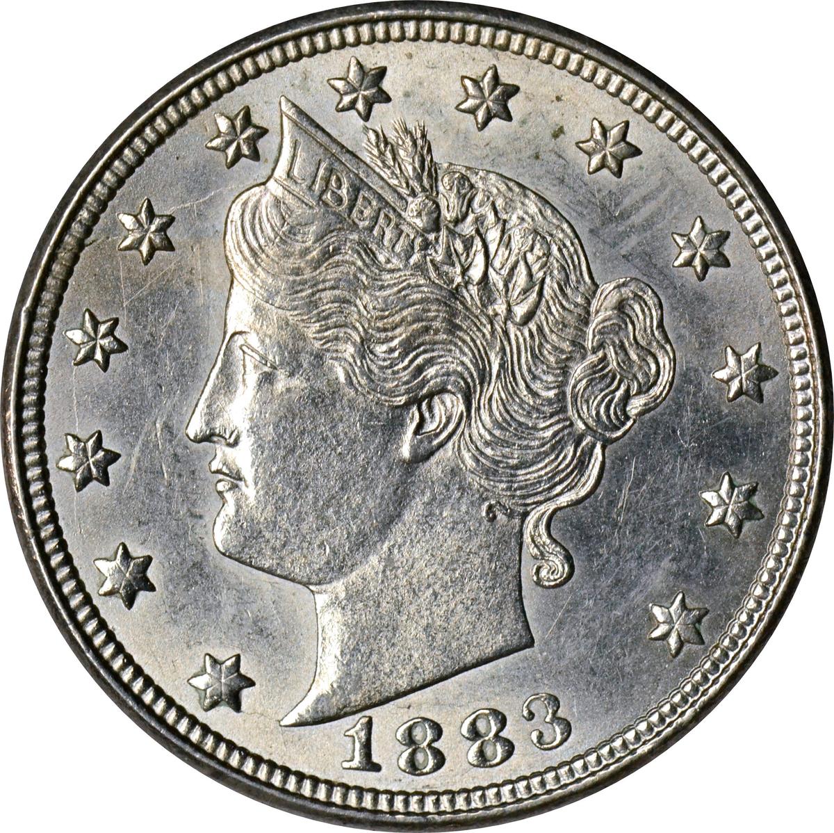 1883 NO CENTS LIBERTY NICKEL