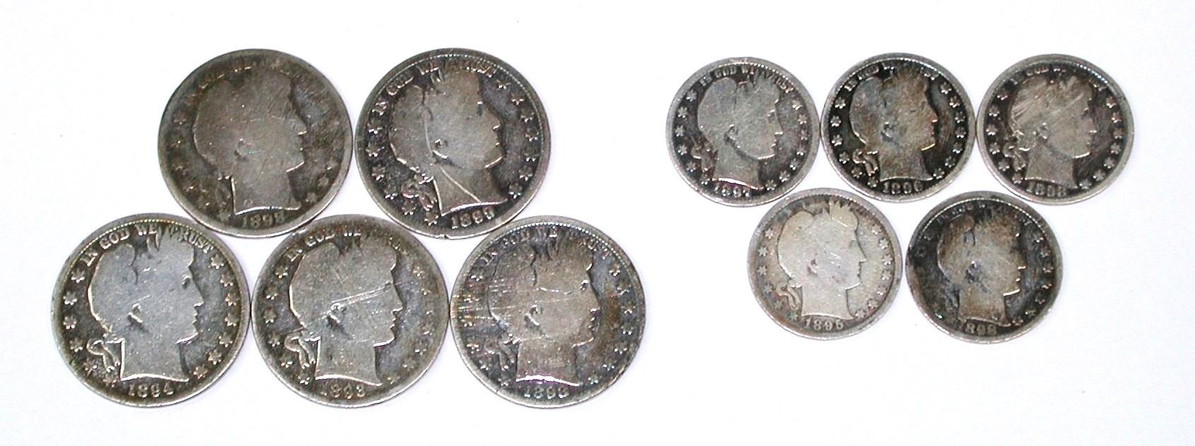 FIVE (5) BARBER QUARTERS + FIVE (5) BARBER HALVES