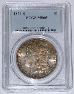 1879-S MORGAN DOLLAR - PCGS MS65 - TONED