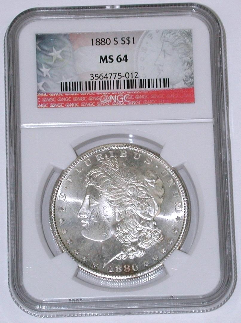 1880-S MORGAN DOLLAR - NGC MS64