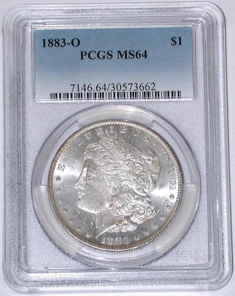 1883-O MORGAN DOLLAR - PCGS MS64