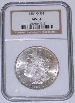 1884-O MORGAN DOLLAR - NGC MS64