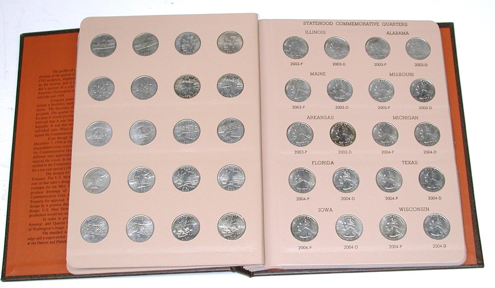 SET of STATE QUARTERS (P & D) - 1999 to 2008 - 100 COINS
