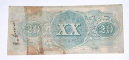 CONFEDERATE NOTE - APRIL 6, 1863 - $20