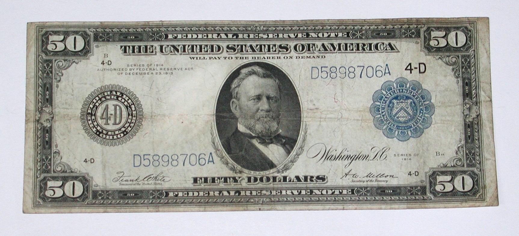 1914 $50 FEDERAL RESERVE NOTE