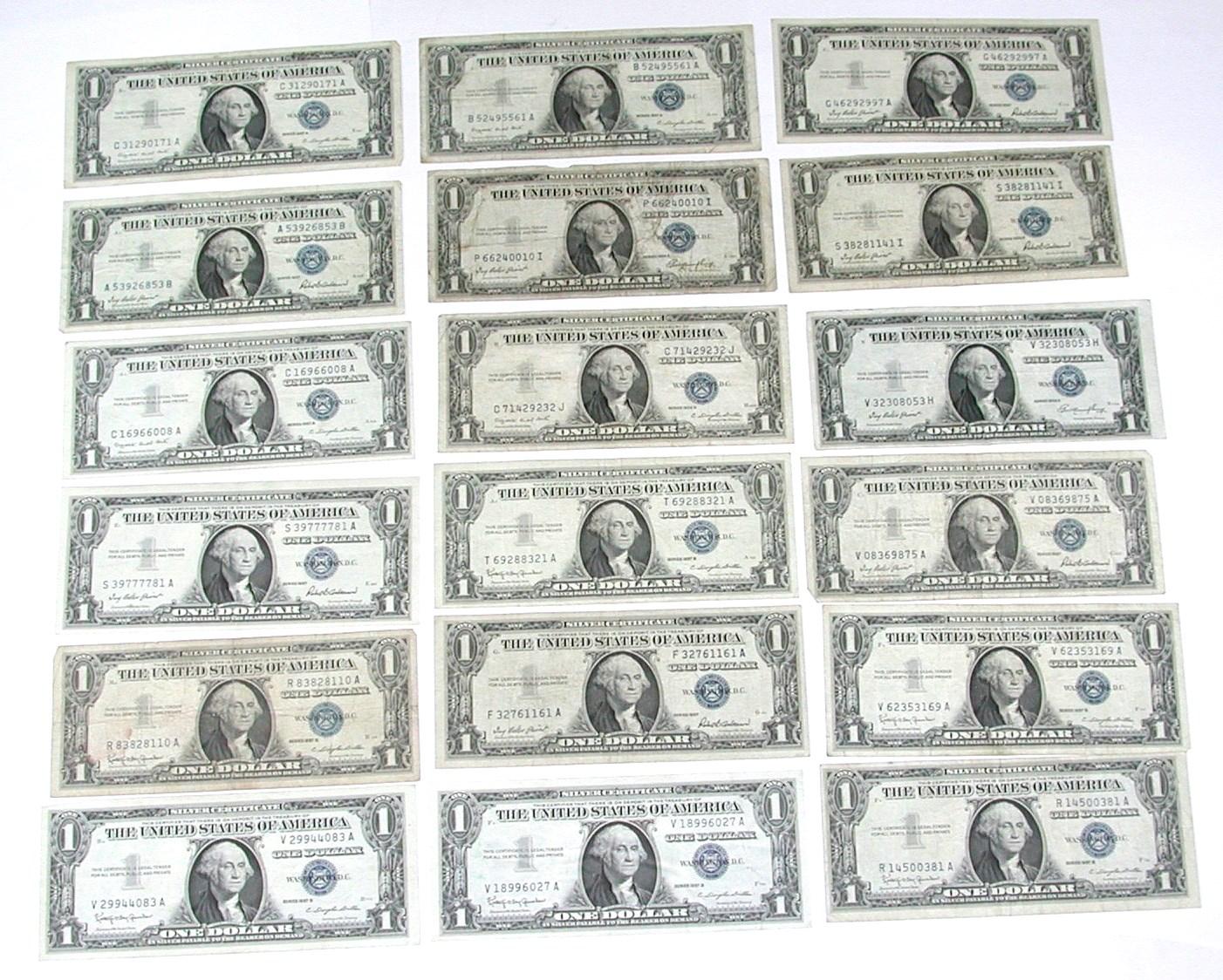 18 - $1 SILVER CERTIFICATES