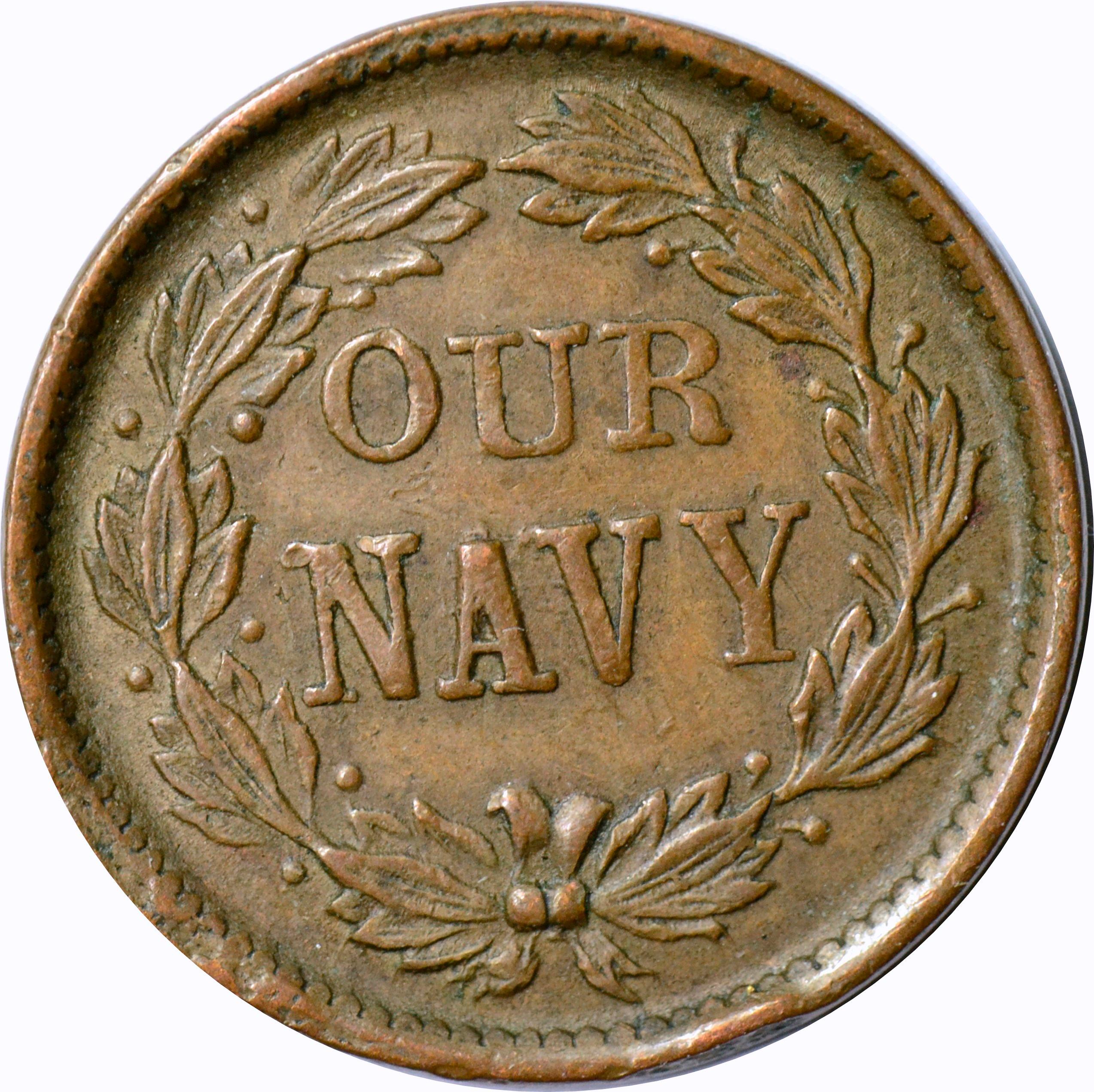 1863 CIVIL WAR TOKEN - OUR NAVY