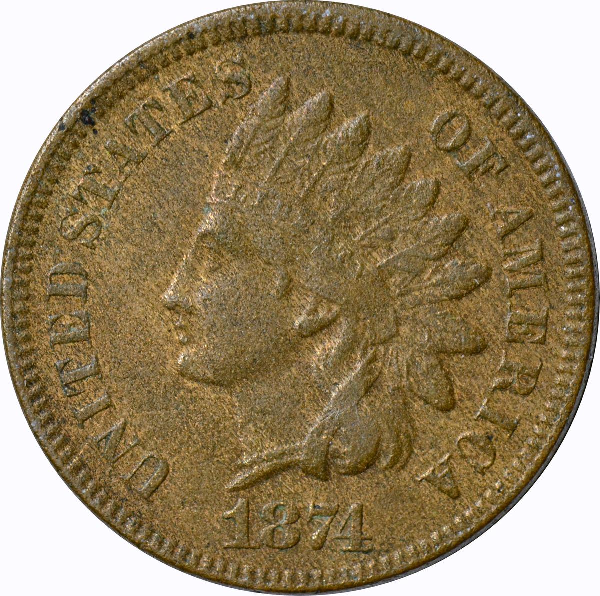 1874 INDIAN CENT