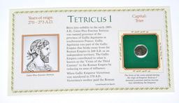 ANCIENT ROME - TETRICUS 1 - 270-273 AD - ON CARD