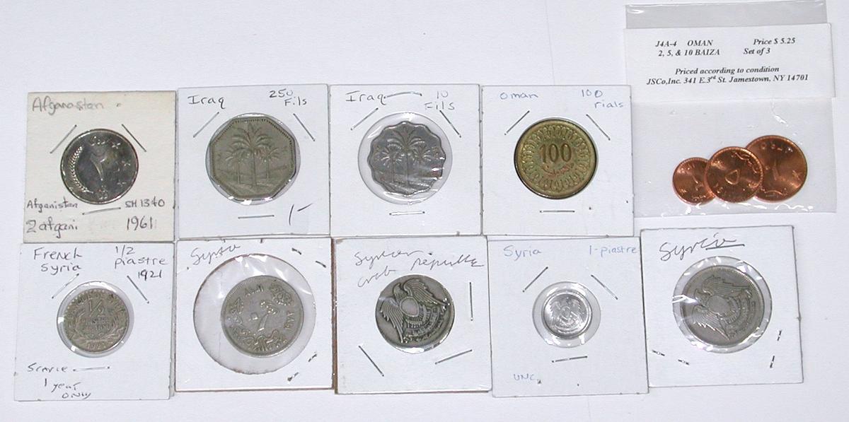 AFGHANISTAN, IRAQ, OMAN, SYRIA - 12 COINS