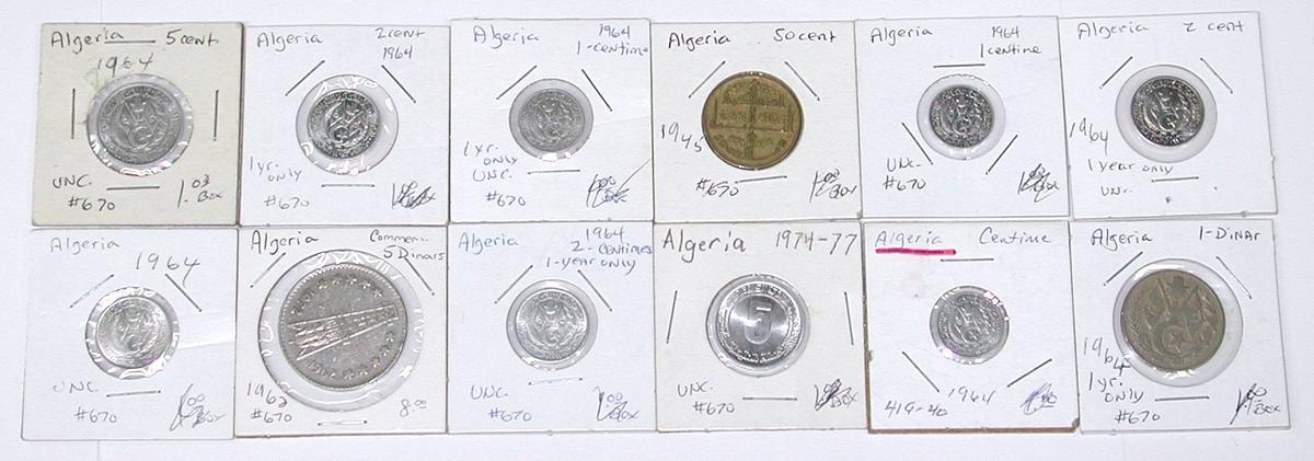 ALGERIA - 12 COINS