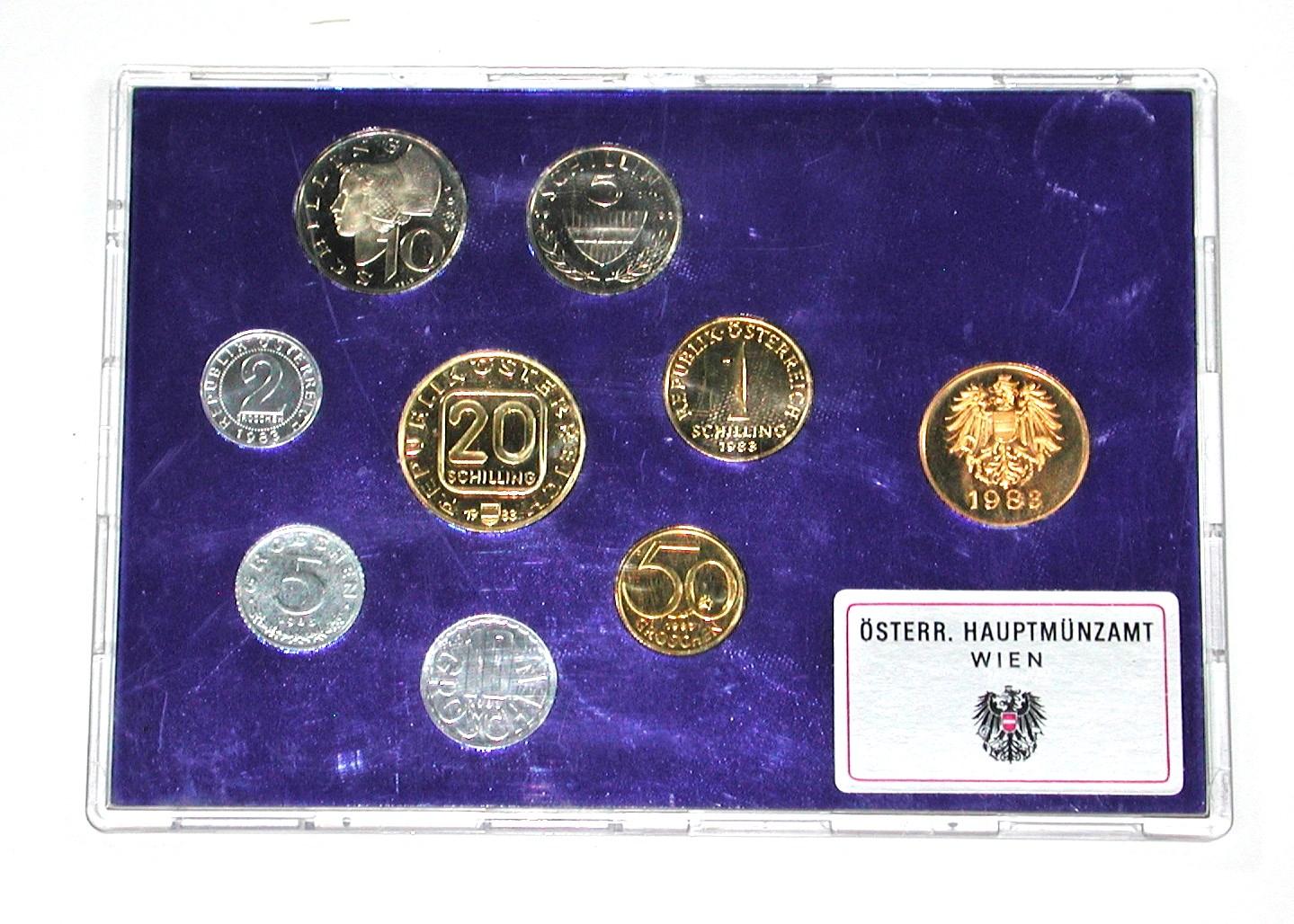 AUSTRIA - 1983 COIN SET - VIENNA MINT