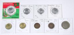 BANGLADESH, MAHAWELI, NEPAL, TONK INDIAN STATE - 9 COINS