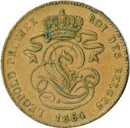 BELGIUM - 1864 TWO CENTIMES