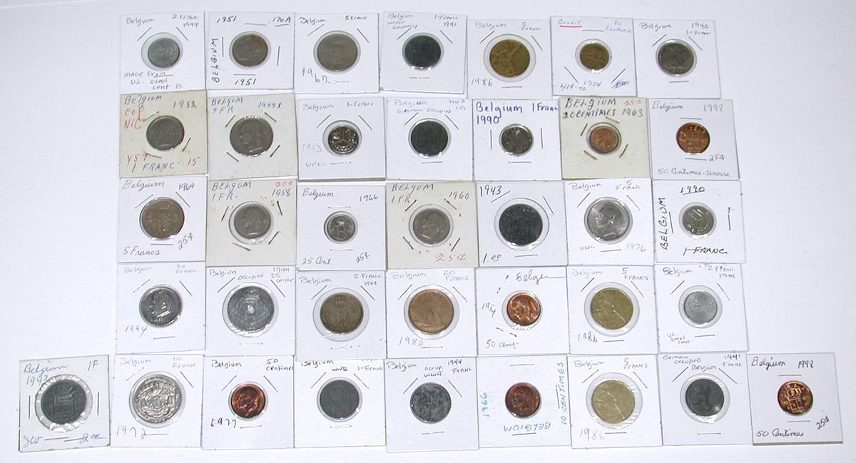 BELGIUM - 36 COINS