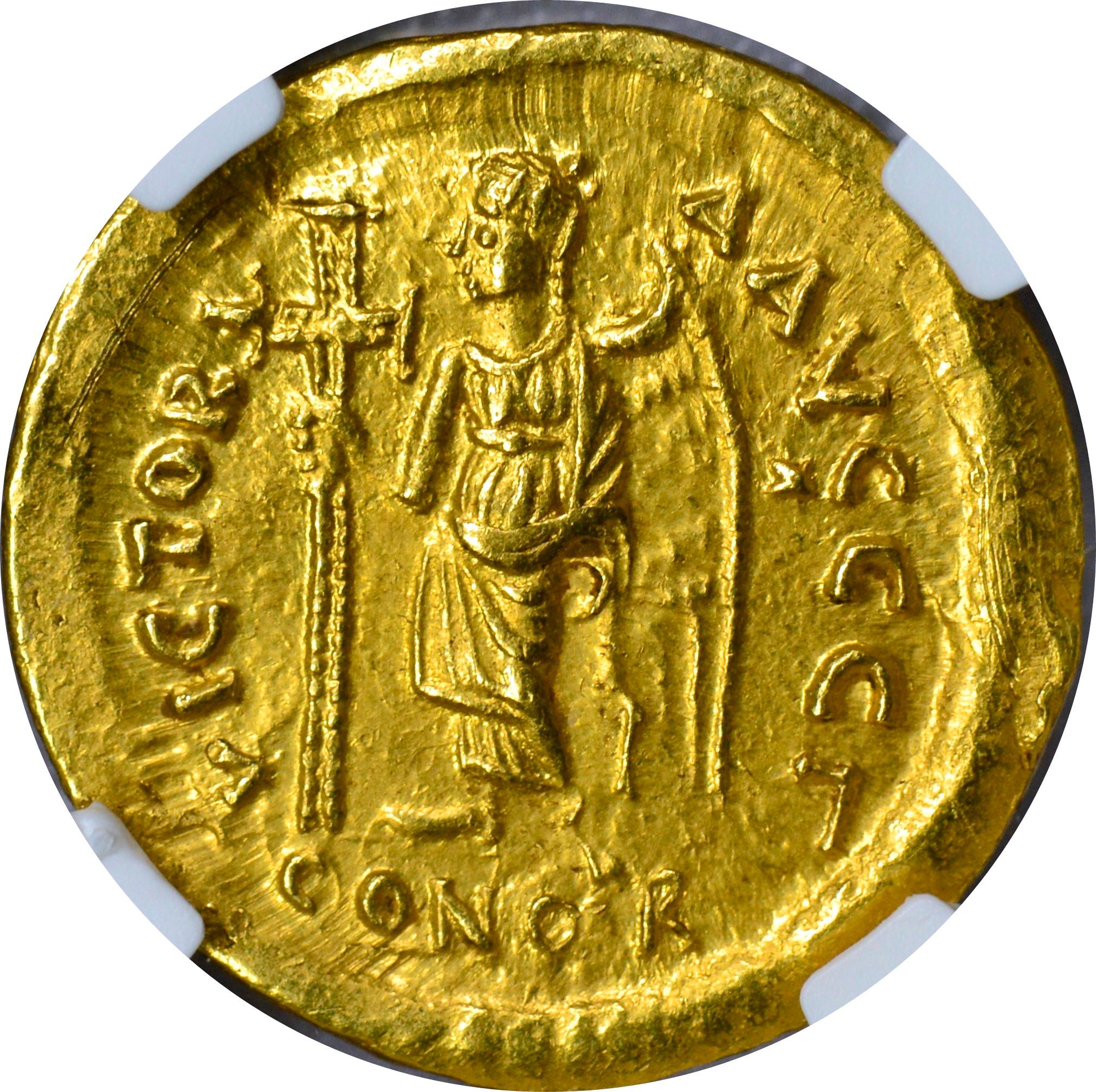 EAST. ROMAN EMPIRE - ZENO 1 GOLD AV SOLIDUS - 474-491 AD - NGC CHOICE AU