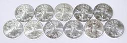 11 - 2010 UNCIRCULATED SILVER EAGLES