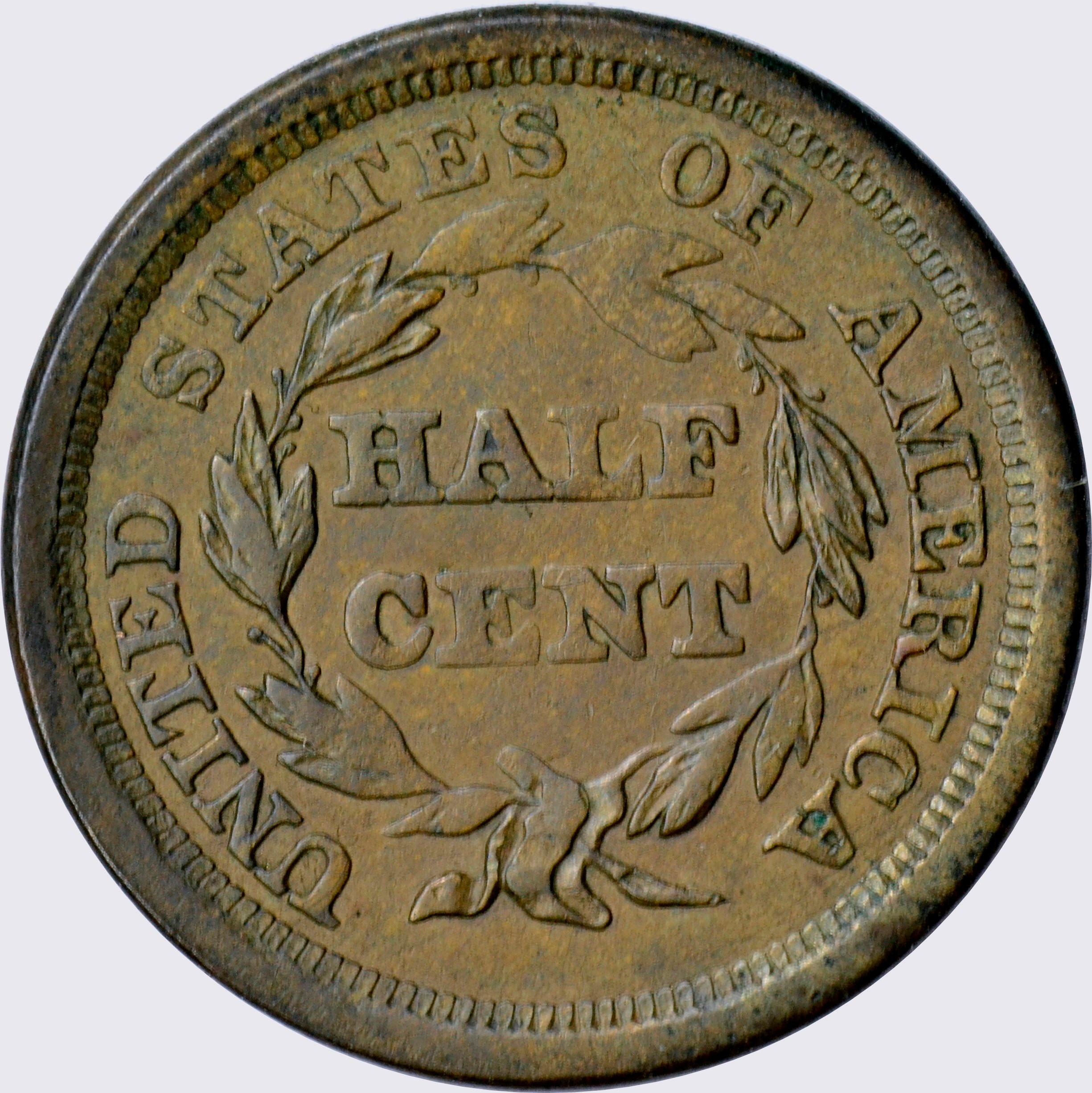 1851 HALF CENT