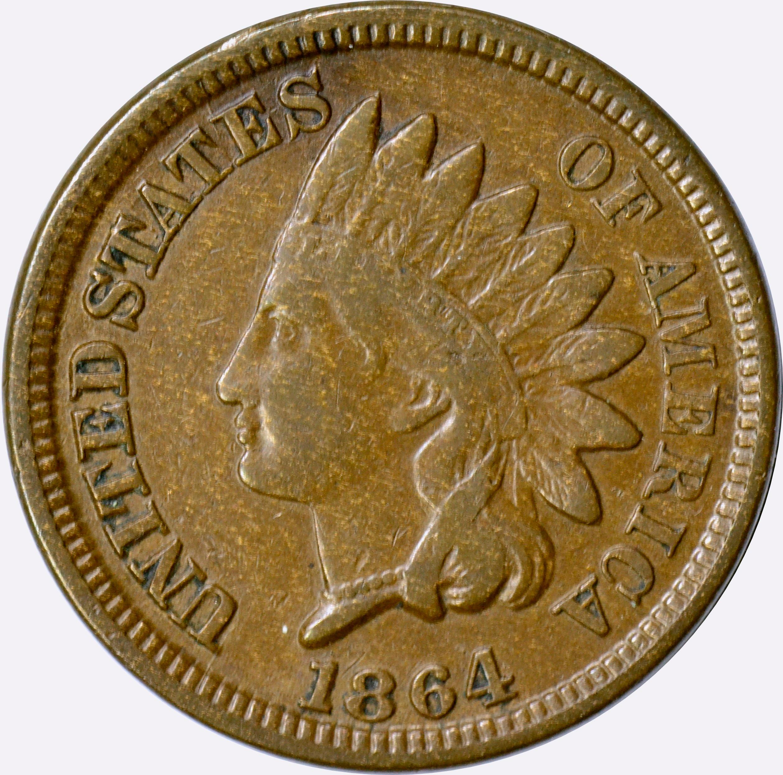 1864 BRONZE INDIAN CENT