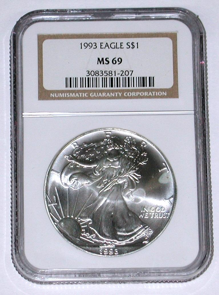 1993 SILVER EAGLE - NGC MS69