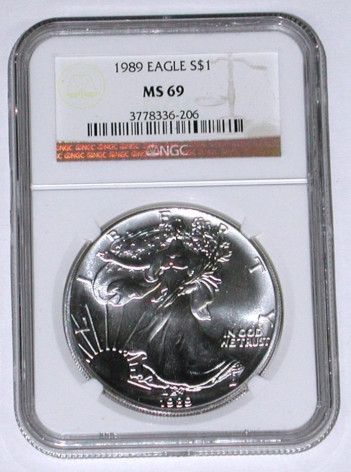 1989 SILVER EAGLE - NGC MS69