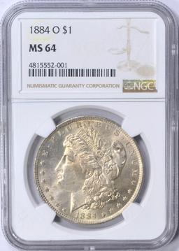 1884-O MORGAN DOLLAR - NGC MS64