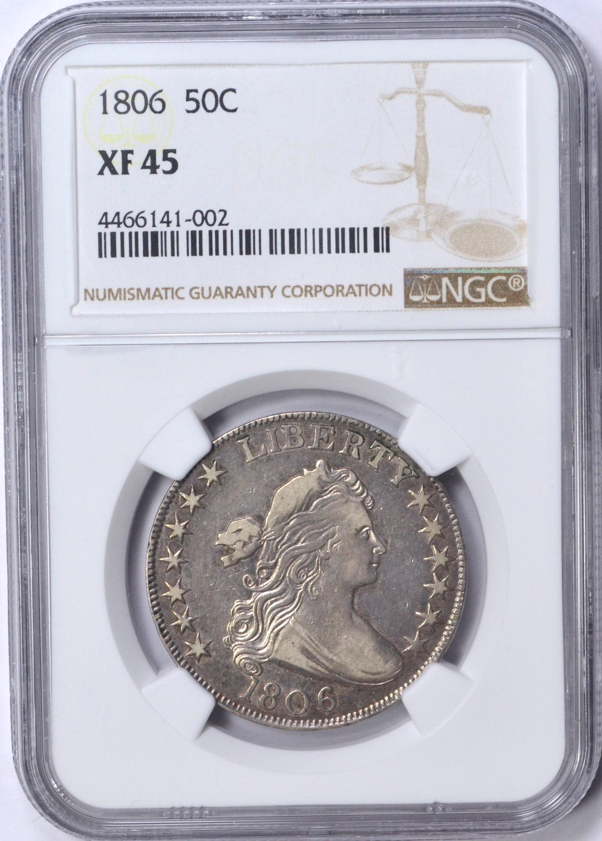 1806 BUST HALF - NGC XF45