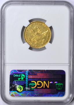 1834 PLAIN 4 CLASSIC $5 GOLD PIECE - NGC XF45
