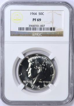 1964 KENNEDY HALF - NGC PF69