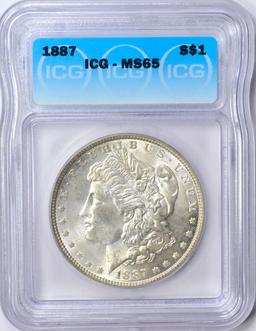 1887 MORGAN DOLLAR - ICG MS65