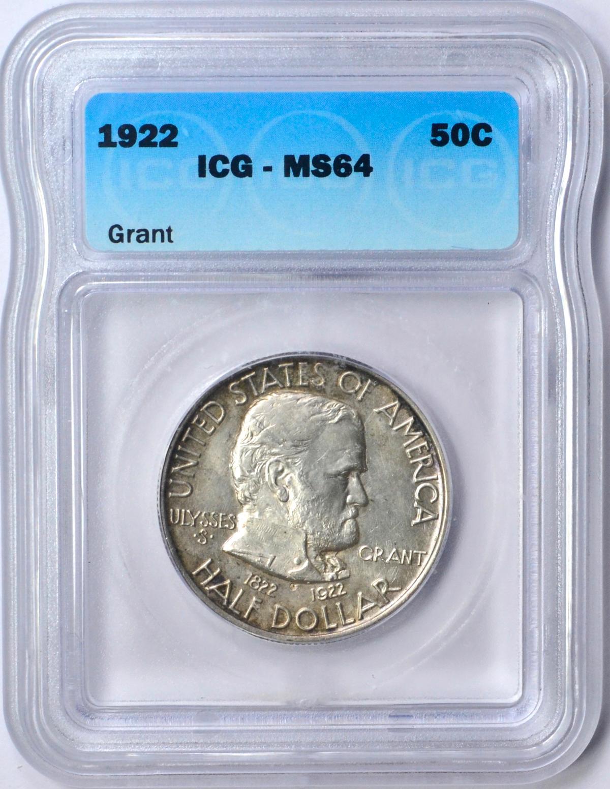 1922 GRANT COMMEMORATIVE HALF - ICG MS64