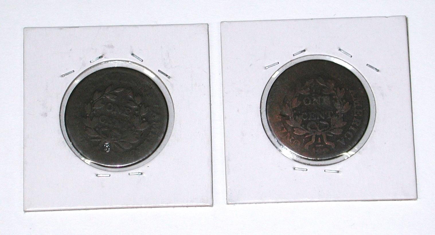 TWO (2) LARGE CENTS - 1801 & 1803