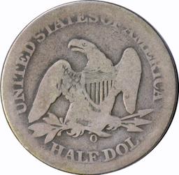 1861-O SEATED LIBERTY HALF