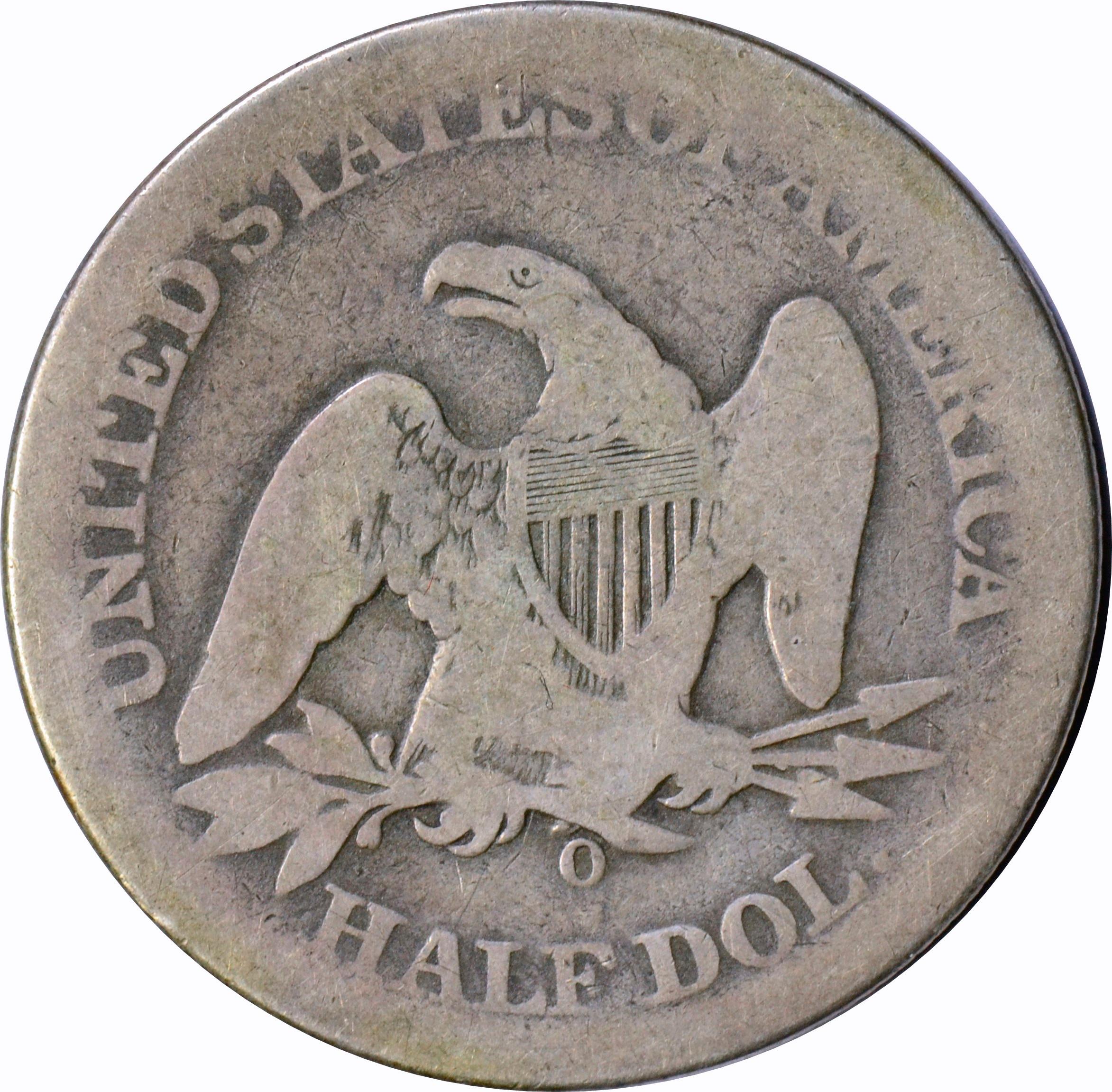 1861-O SEATED LIBERTY HALF